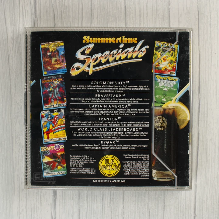 Summertime Specials C64 videójáték-válogatás hátlapja