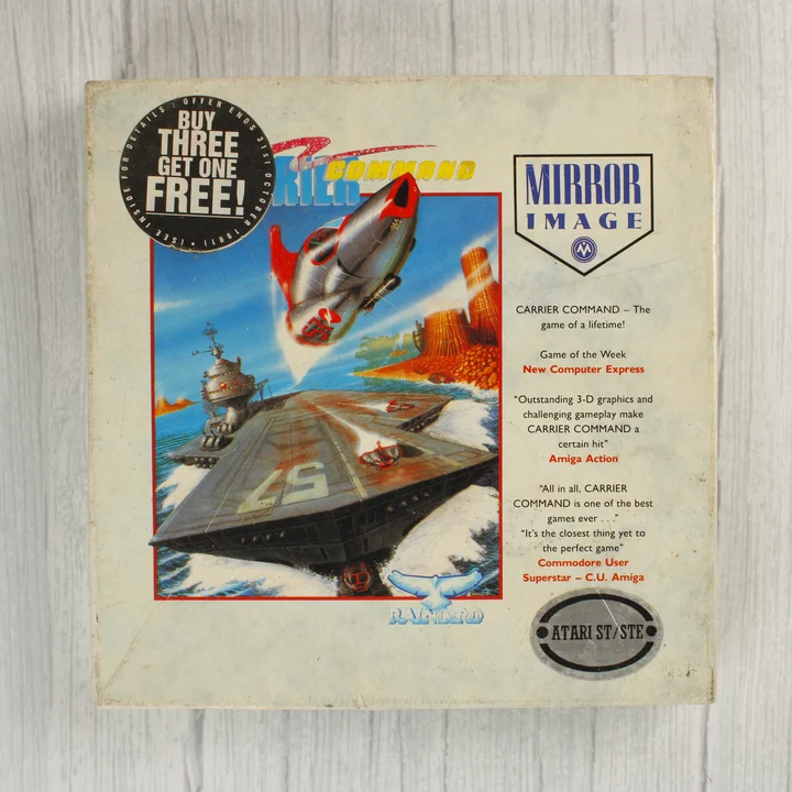 Carrier Command videójáték dobozának előlapja repülőgép-hordozóval