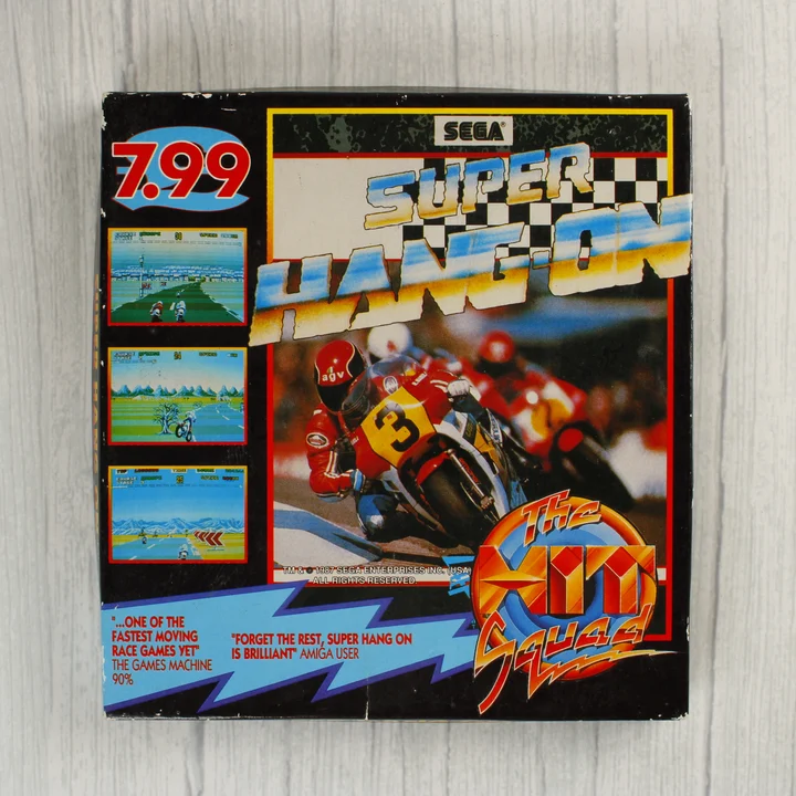 A Super Hang-On videójáték dobozának előlapja