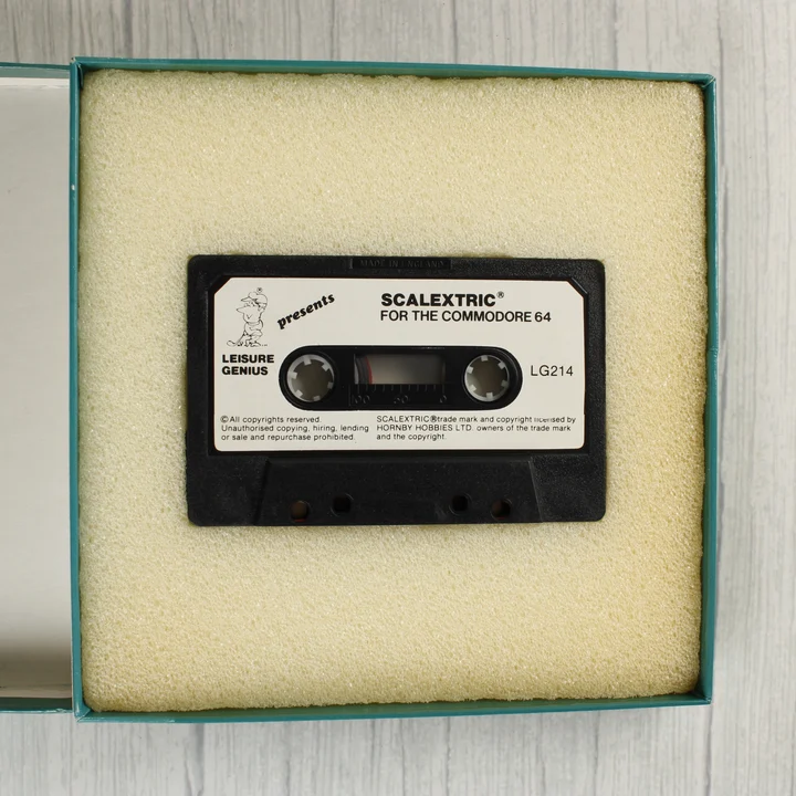 Scalextric Commodore 64 kazetta a szivacs bélésben