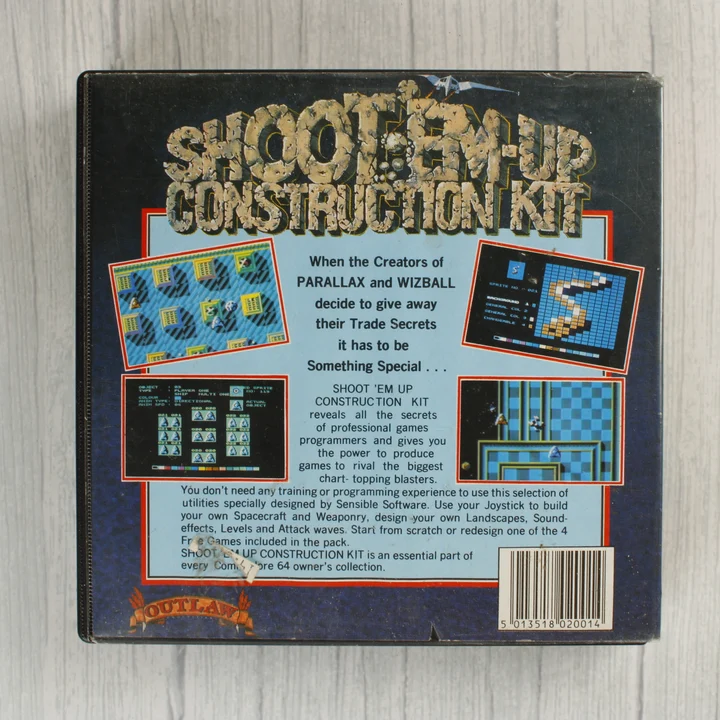 A Shoot-'Em-Up Construction Kit videójáték hátoldala