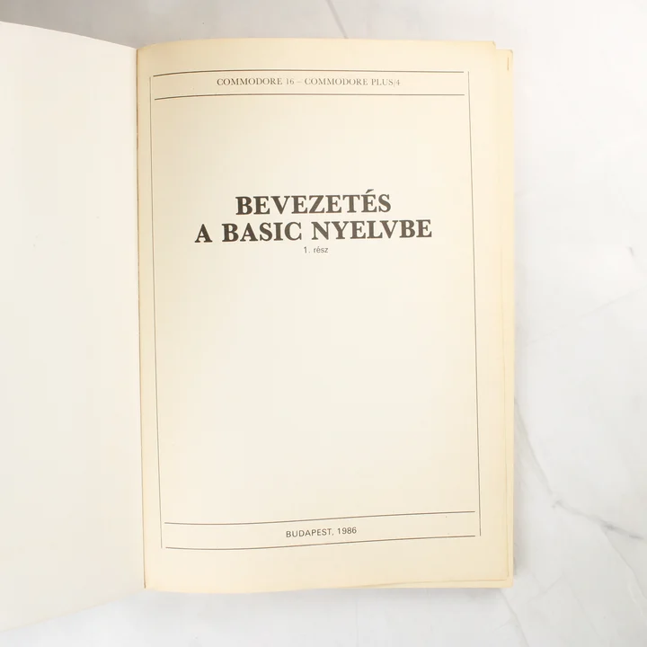A könyv belső címoldala a kiadás helyével és évével