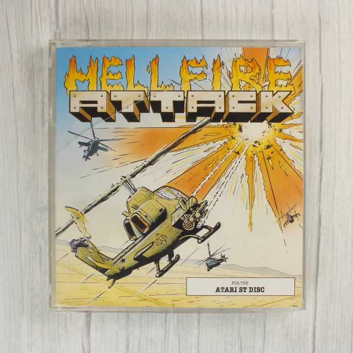 A Hellfire Attack videójáték elülső borítója műanyag tokban