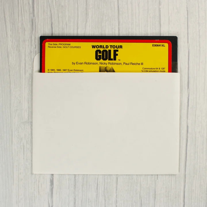 World Tour Golf 5,25 colos floppy lemez papírtokban