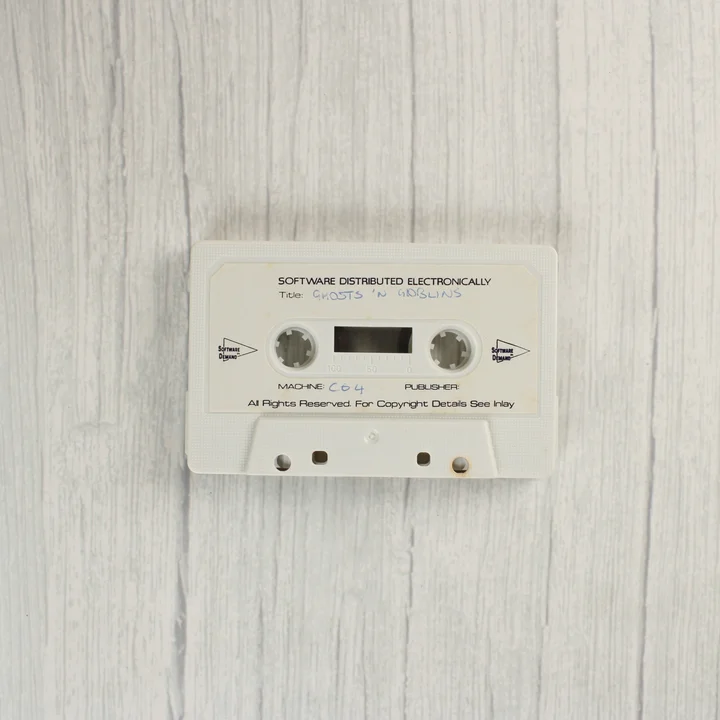 Ghosts 'n Goblins Commodore 64 magnókazetta fehér színben