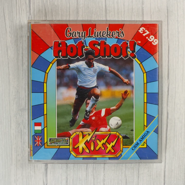 Gary Lineker's Hot-Shot! Amiga borító Gary Lineker's Hot-Shot! Amiga játék előlapi borítója műanyag tokban