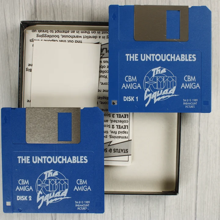 The Untouchables Amiga floppy lemezek és útmutató