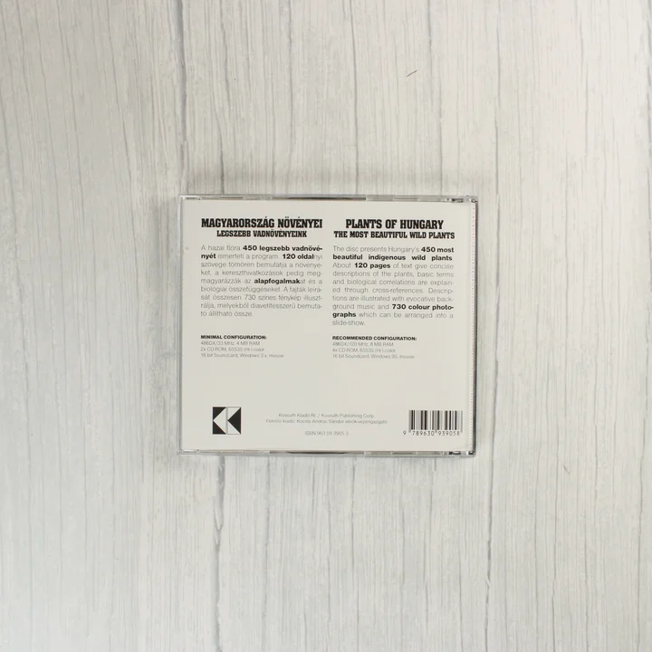 Magyarország növényei CD-tok hátoldala