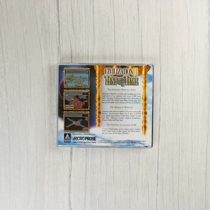 Civilization II Test of Time CD-tok hátlapja