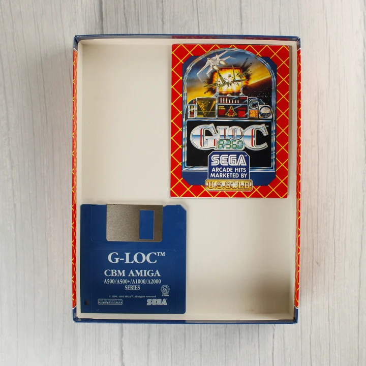 G-LOC Air Battle Amiga tartalom G-LOC Air Battle Amiga floppy lemez és kézikönyv a dobozban