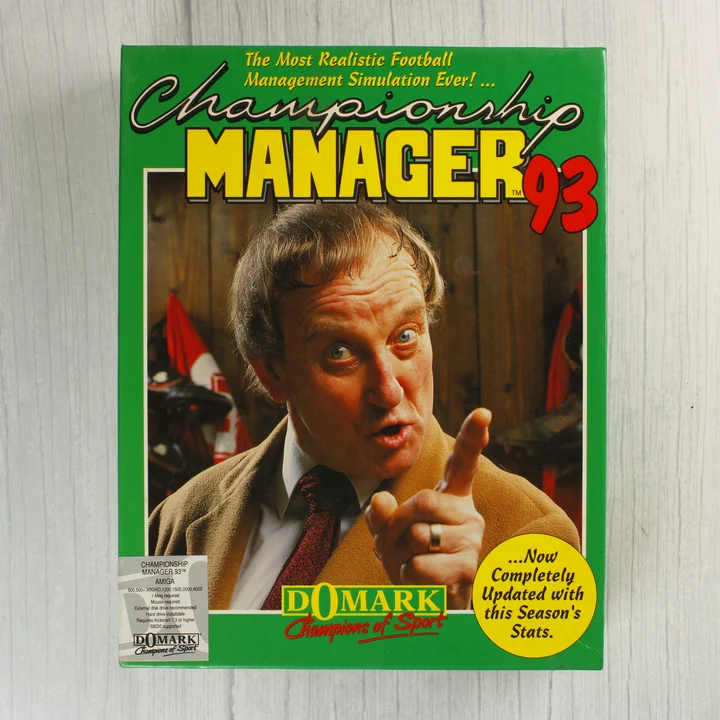 Championship Manager 93 Amiga játék dobozának előlapja