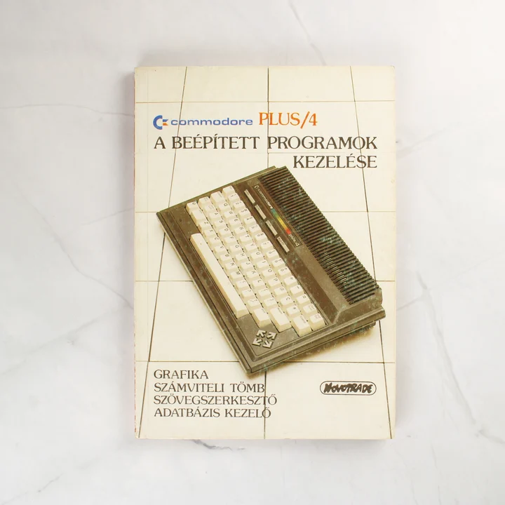 A Commodore Plus/4 A beépített programok kezelése című könyv első borítója