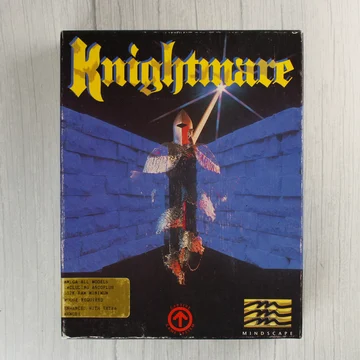 A Knightmare Amiga játék dobozának előlapja egy lovaggal