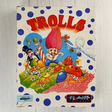 A Trolls videójáték színes kartondoboza elölről