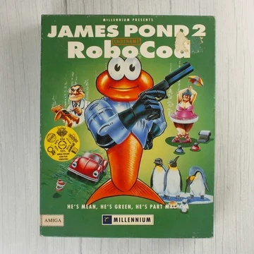James Pond 2 RoboCod Amiga játék dobozának előlapja