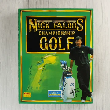 Nick Faldo's Championship Golf videójáték dobozának előlapja