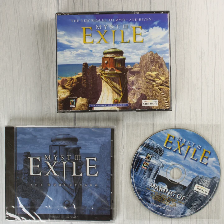 Myst III: Exile játéklemezek, zenei CD és bónusz lemez
