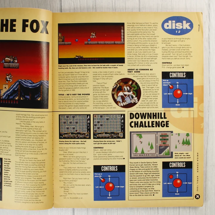 Amiga Power játékismertetők Az Amiga Power magazin belső oldala játékismertetőkkel