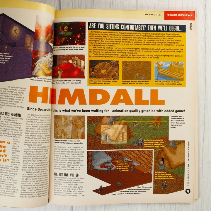 A Heimdall videójáték tesztje az Amiga Power magazinban