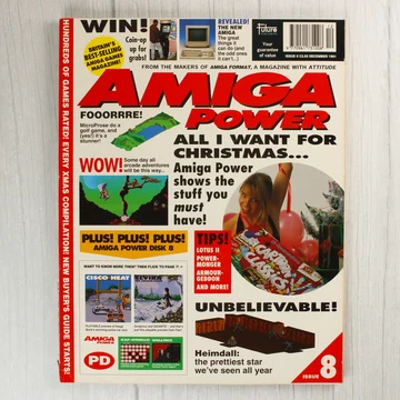 Az Amiga Power magazin 8. számának színes borítója