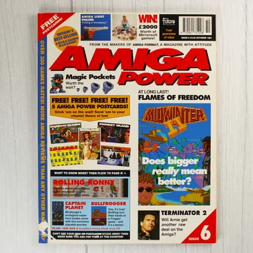 Az Amiga Power magazin 6. számának színes címlapja