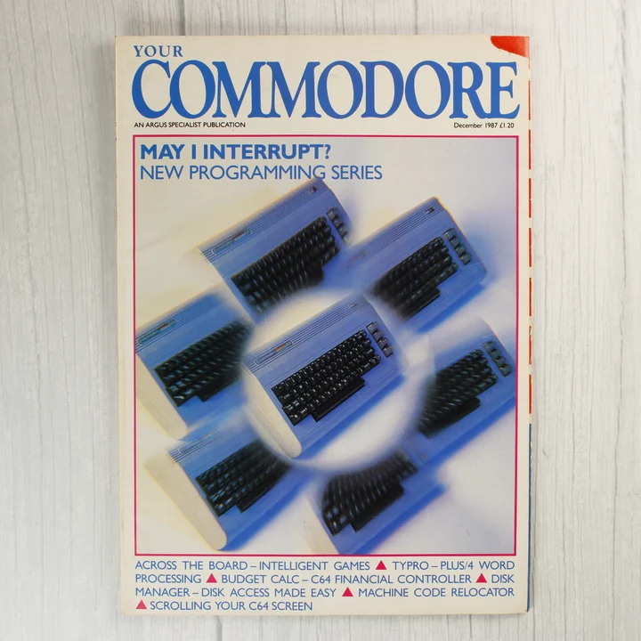 A Your Commodore magazin 1987. decemberi számának címlapja