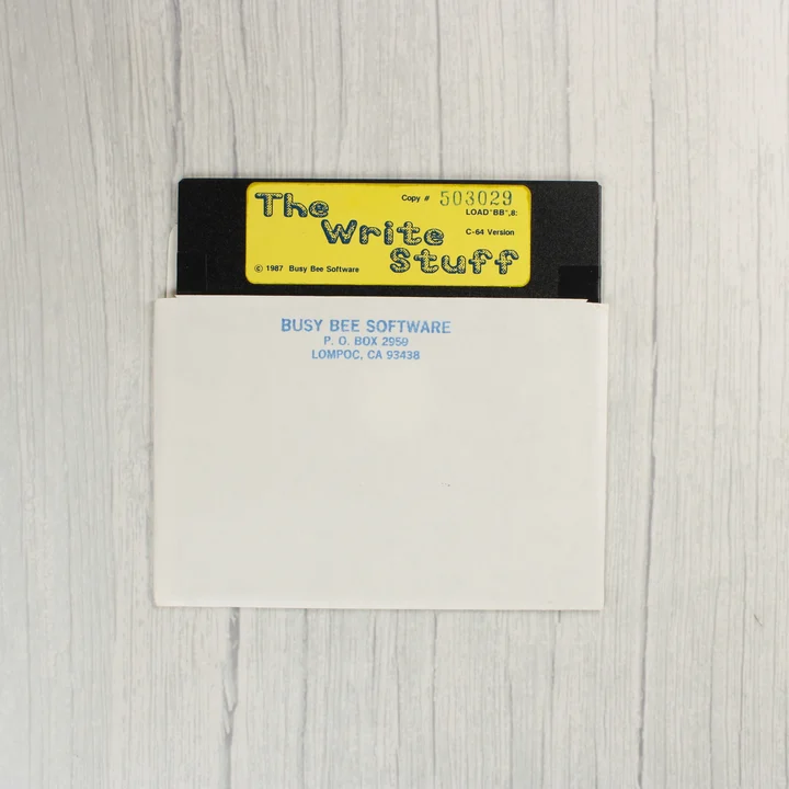 The Write Stuff 5,25 colos floppy lemez papírtokban