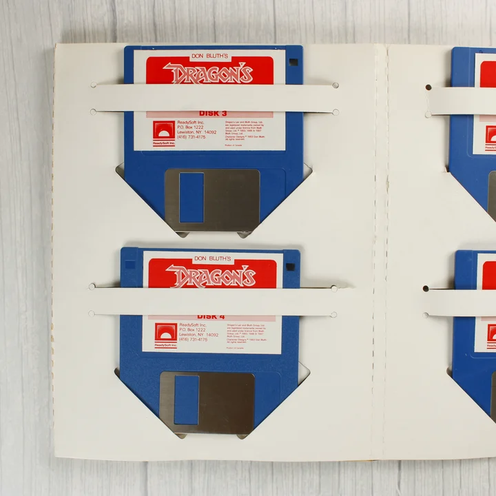 A 3-as és 4-es számú Dragon's Lair floppy lemezek