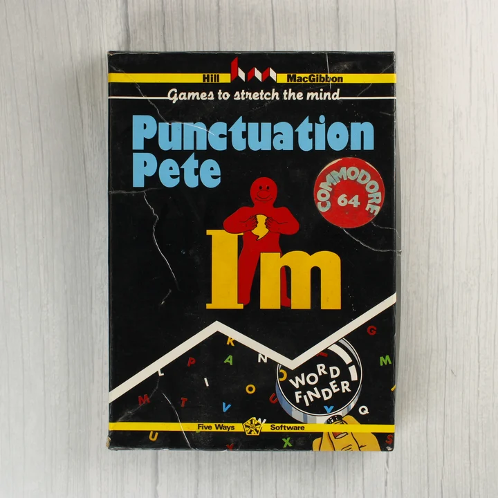 Punctuation Pete Commodore 64 játék dobozának előlapja