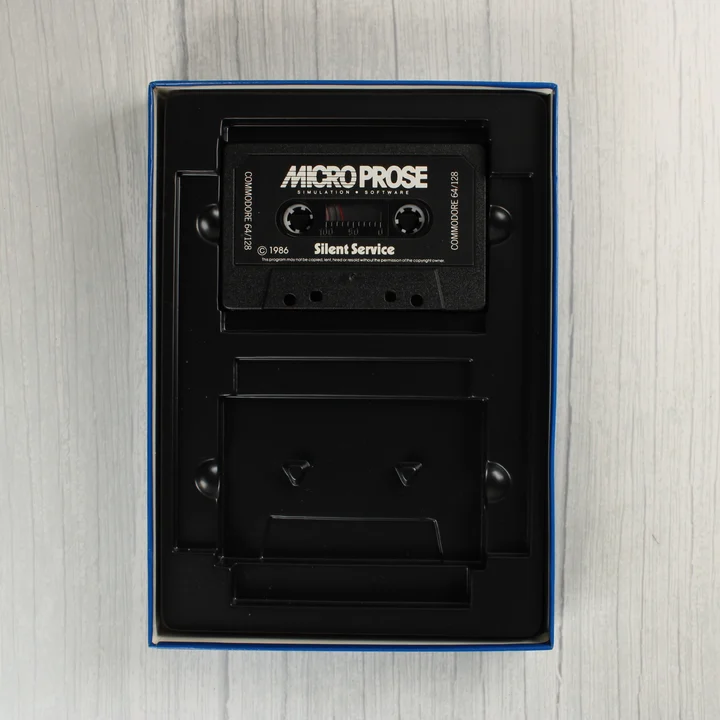 Silent Service Commodore 64 kazetta a dobozban