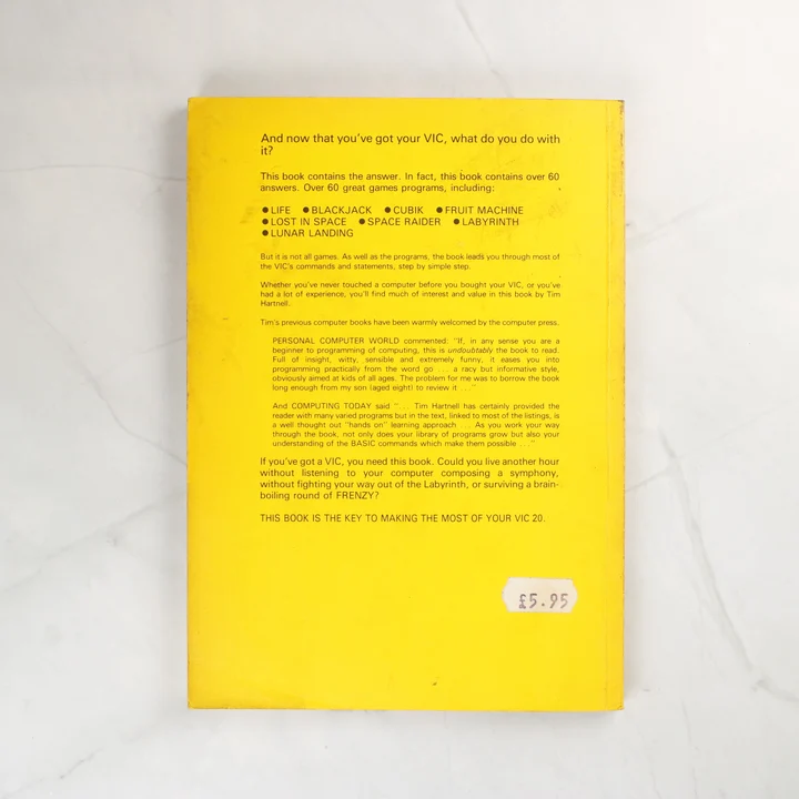 Getting Acquainted with Your VIC 20 könyv hátlapja