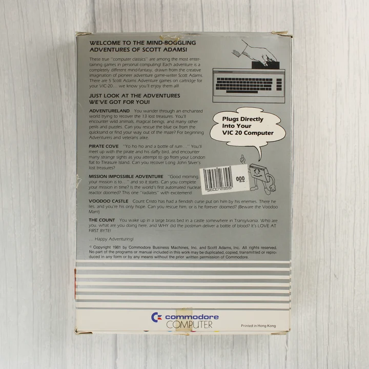 The Count videójáték dobozának hátoldala leírással