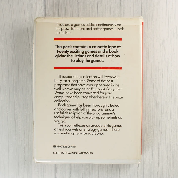 PCW Games Collection hátoldali leírása és ISBN száma