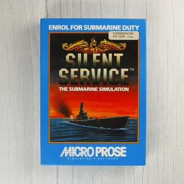 Silent Service Commodore 64 videójáték dobozának eleje