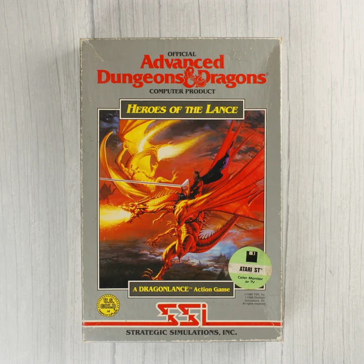 Advanced Dungeons & Dragons Heroes of the Lance Atari ST doboz elölnézete
