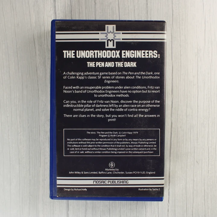 The Unorthodox Engineers C64 hátlap The Unorthodox Engineers: The Pen and the Dark Commodore 64 játék hátlapja
