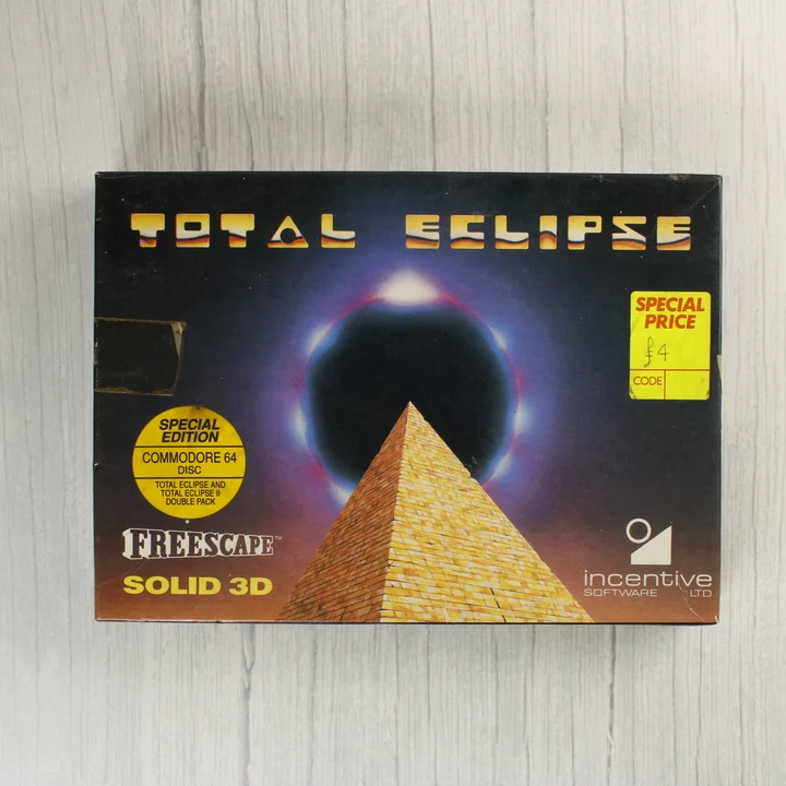Total Eclipse C64 doboz előlap Total Eclipse Commodore 64 videójáték dobozának előlapja