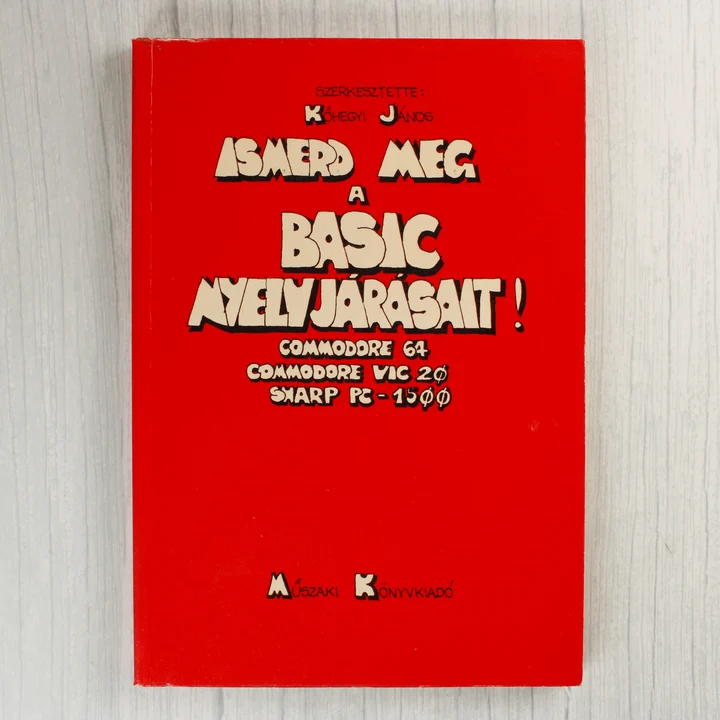 Az Ismerd meg a BASIC nyelvjárásait! című könyv piros borítója