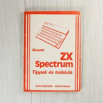 A ZX Spectrum Tippek és trükkök könyv piros-fehér borítója