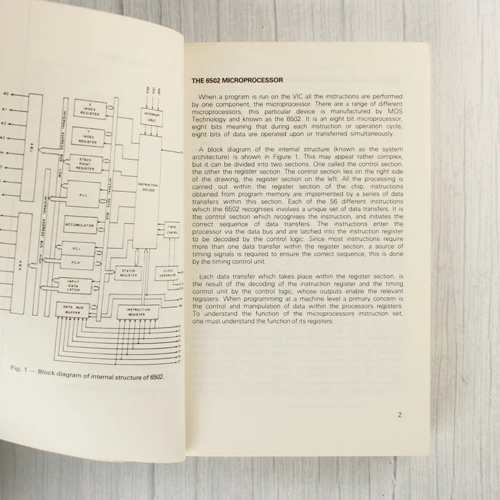 VIC Revealed belső tartalom A VIC Revealed könyv belső oldala egy processzor blokkvázlattal