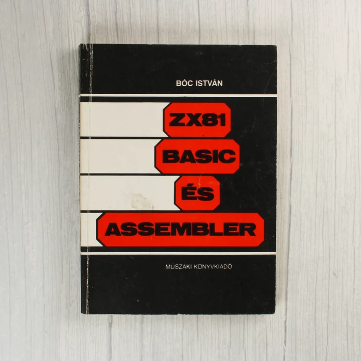 Bóc István ZX81 BASIC és Assembler könyvének fekete-piros borítója