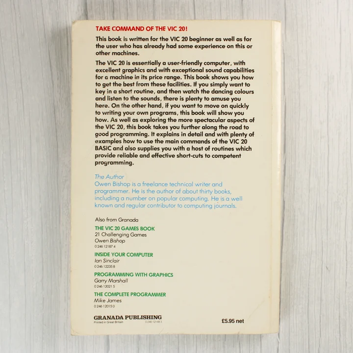 A Get More From The VIC 20 könyv hátoldala