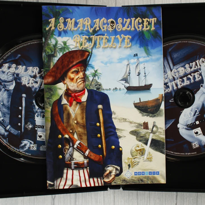 A smaragdsziget rejtélye játék útmutatója és lemezei