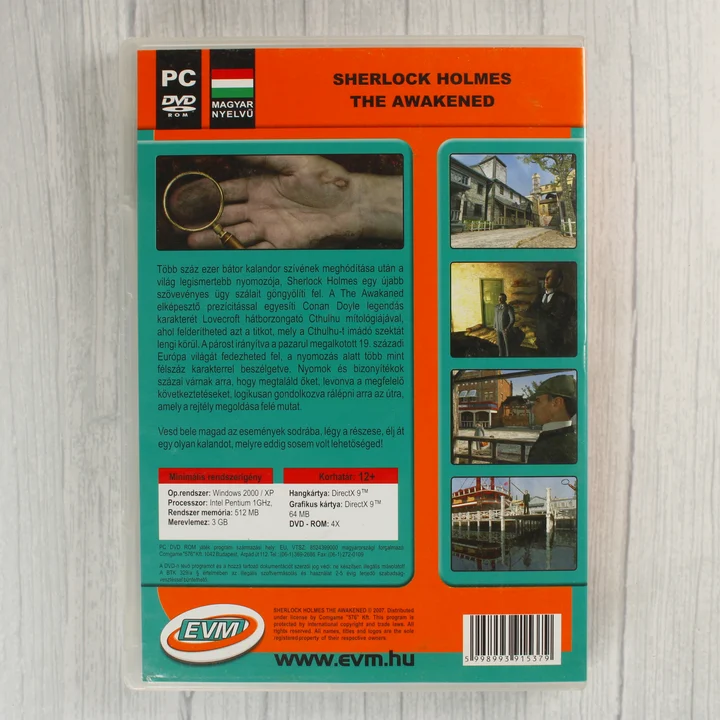Sherlock Holmes: The Awakened PC játék hátoldala