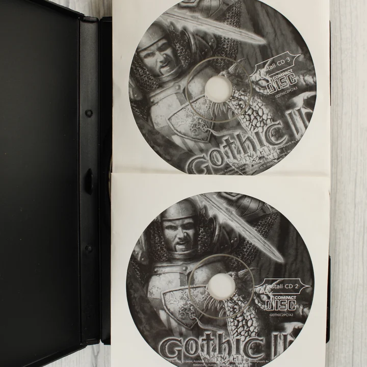 Gothic II telepítőlemezek papírtasakban