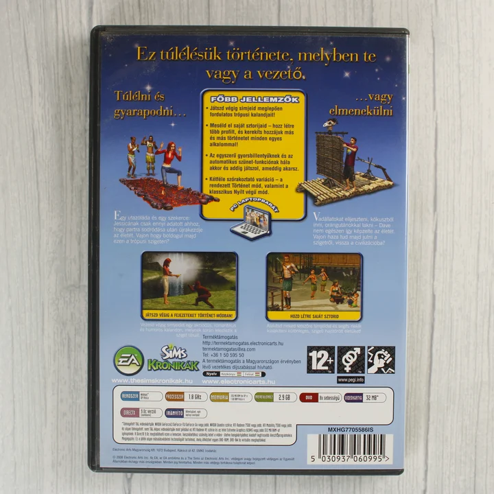 The Sims Hajótörött Krónikák hátlap The Sims Hajótörött Krónikák PC játék hátlapja