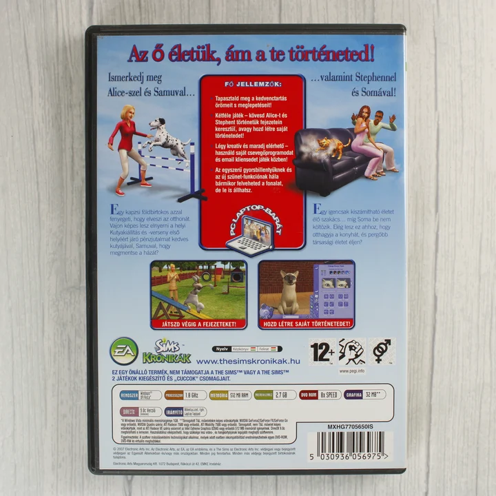 The Sims Állatos Krónikák hátlap The Sims Állatos Krónikák PC játék hátoldala