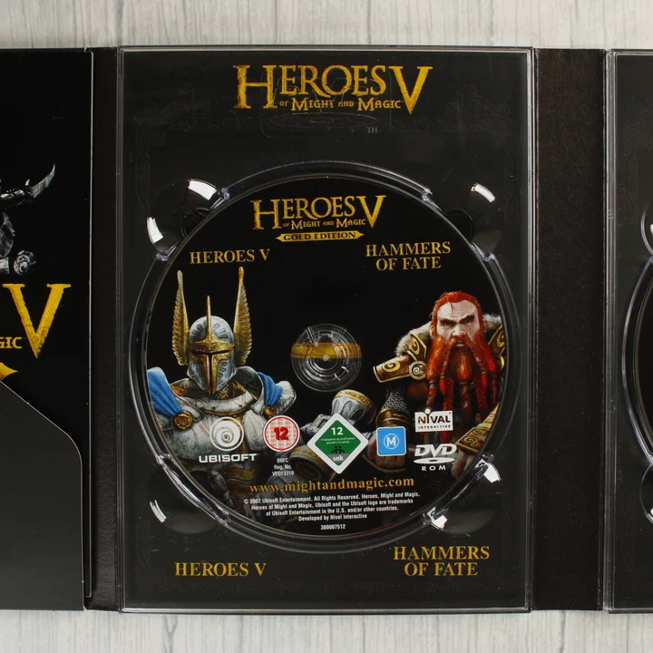 Heroes of Might and Magic V 1. lemez Heroes of Might and Magic V alapjáték és Hammers of Fate kiegészítő DVD