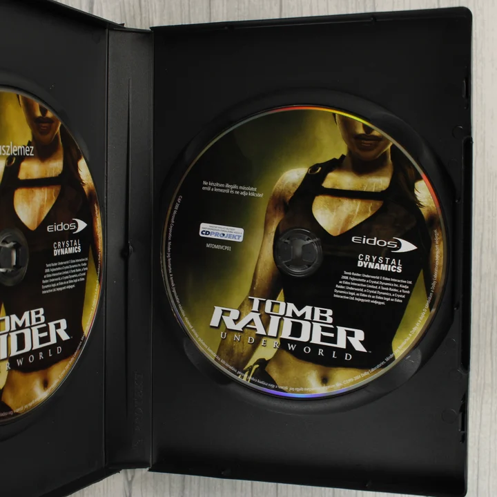Tomb Raider Underworld lemezek Tomb Raider Underworld játéklemezek a tokban