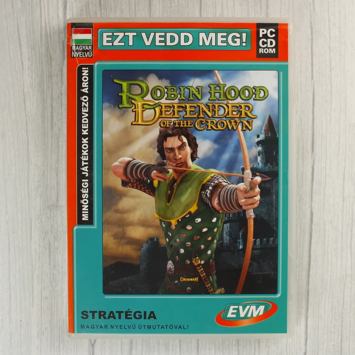 Robin Hood Defender of the Crown borító A Robin Hood: Defender of the Crown PC játék elülső borítója